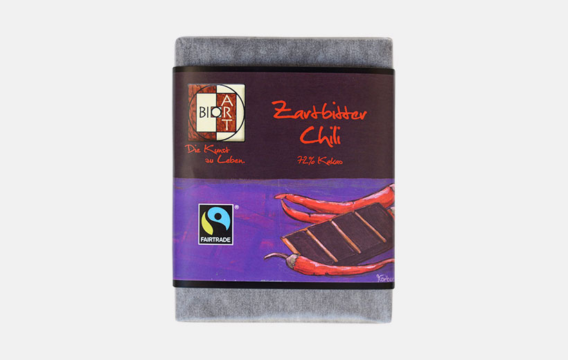 BioArt Schoko Zartbitter Chili 70g /FairTrade
