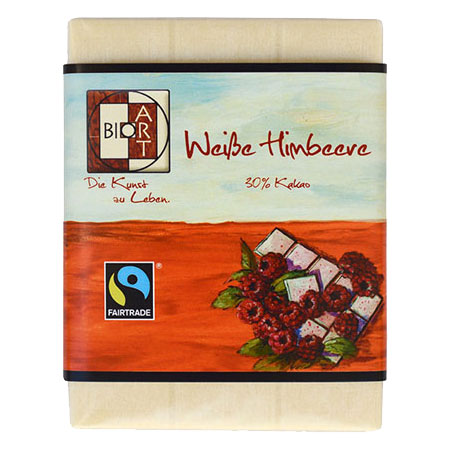 BioArt Schoko Weiße Himbeere 70g / FairTrade