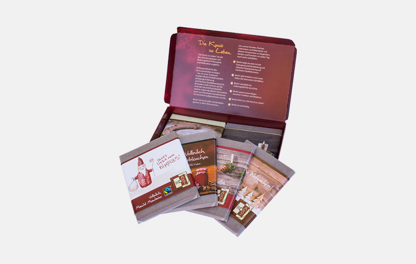 BioArt Schokobox Weihnachten mit 6 Schokoladen