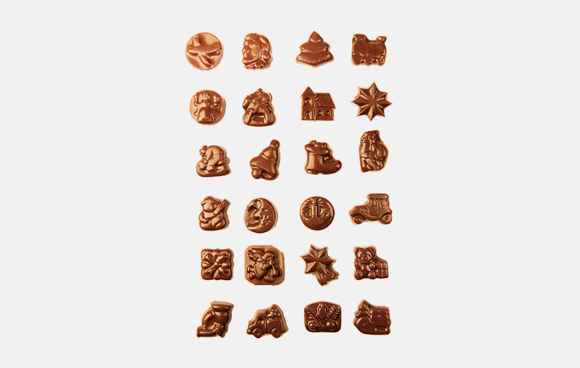 Bio- Heumilch-Schoko-Adventskalender in eigener Aufmachung 75g, Fairtrade