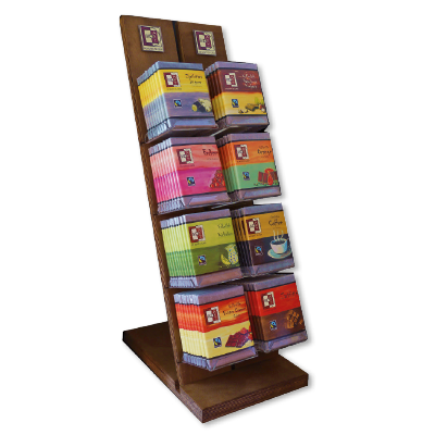 BioArt Holzdisplay für 8 Schokoladen