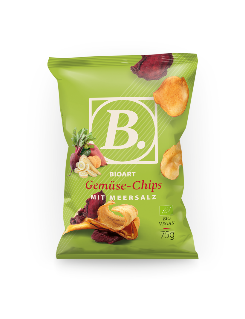 BIOART Gemüse-Chips Mix mit Meersalz 75g bio