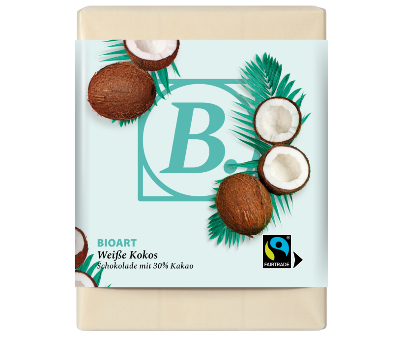 BIOART Schoko Weiße Kokos 70g, Fairtrade